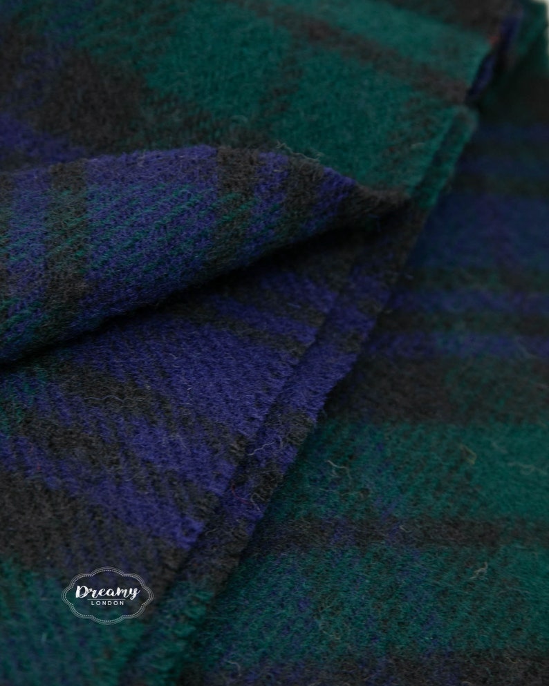 Cadeau écharpe en laine tartan Blackwatch écharpe en laine unisexe cadeaux écharpe en pure laine pour elle image 3