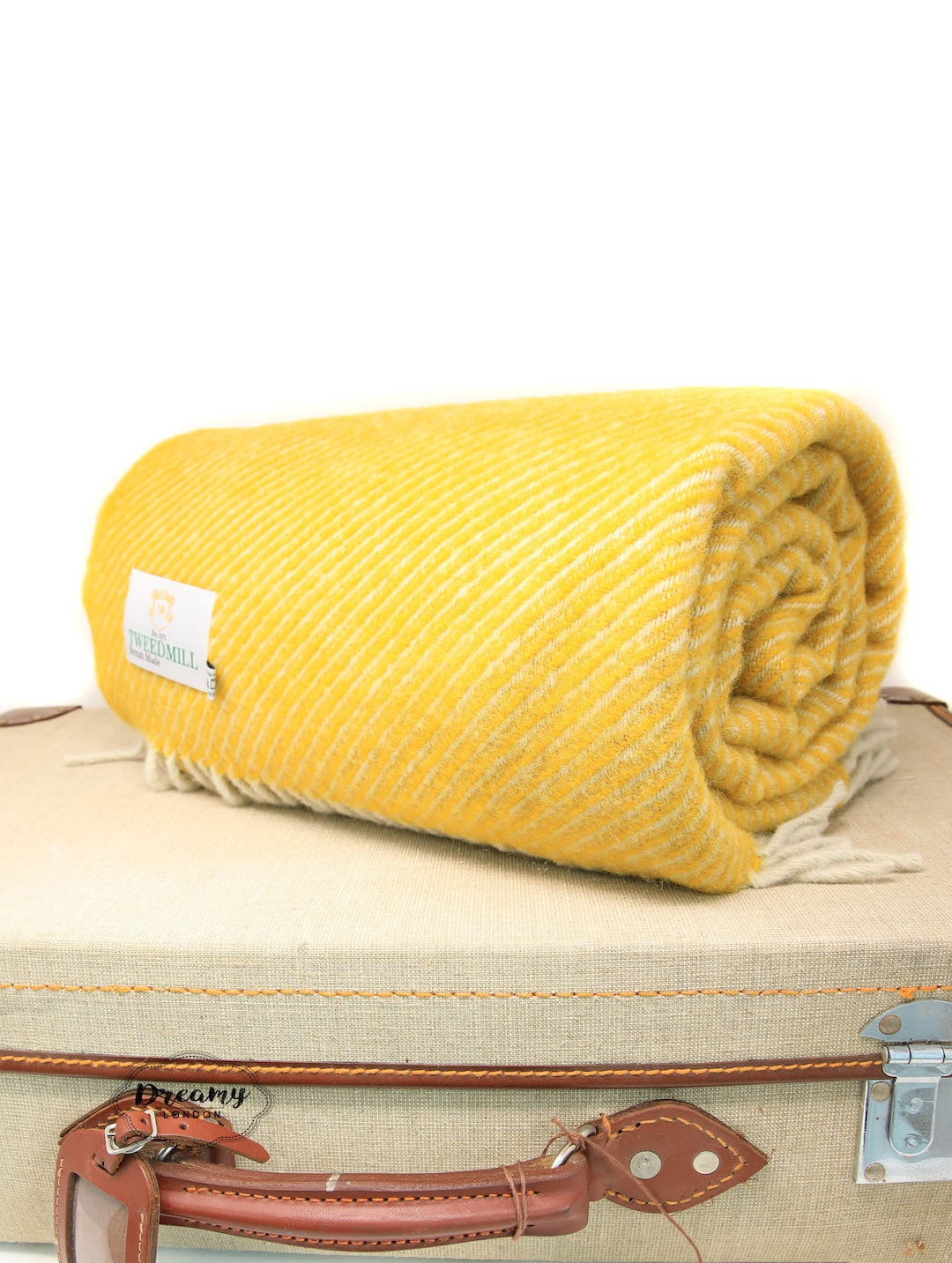 Mustard Yellow Wool Blanket 100 Pure Wool Blanket and Throws Striped