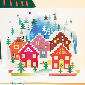 Tarjeta de felicitación emergente para inauguración de la casa en 2024: tarjeta de felicitación para inauguración de la casa cortada con láser en 3D: diseño 3D: regalo de dulce hogar emergente fabricado en el Reino Unido