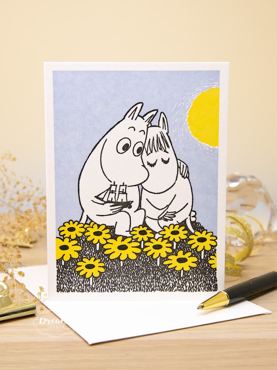 Moomin Greeting Card with Glitter Snorkmaiden 