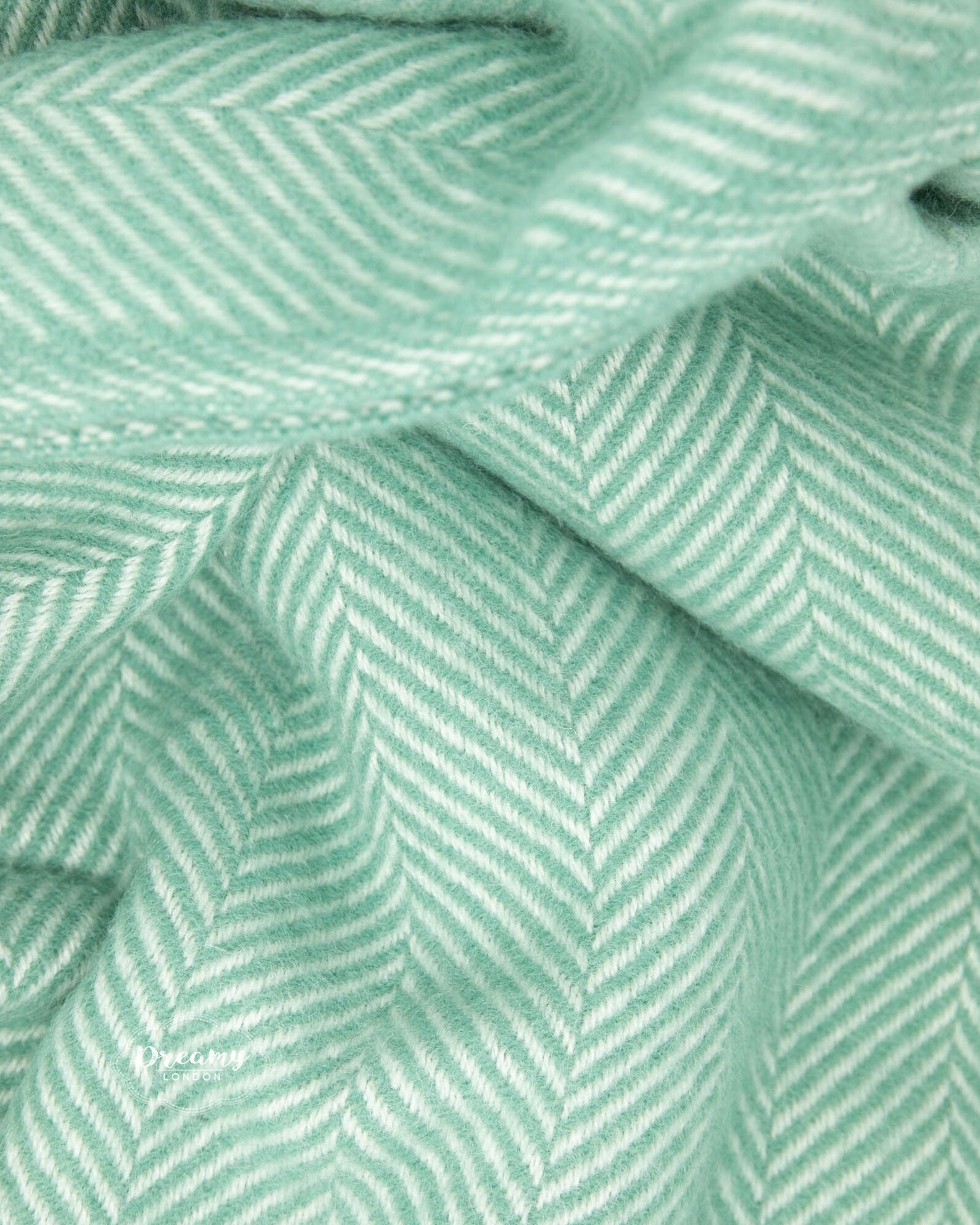 Mint Green Pure Wool Blanket Organic Wool Blanket for Sofa Etsy