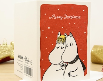Red Moomin Merry Christmas Card – Merry Christmas Card for lover - Love Christmas Card from Moominvalley
