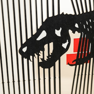 Carte d'anniversaire drôle de dinosaure découpée au laser - carte de dinosaure de T Rex d'art découpée en papier - carte d'anniversaire de fils de dinosaure squelettique fabriquée au Royaume-Uni