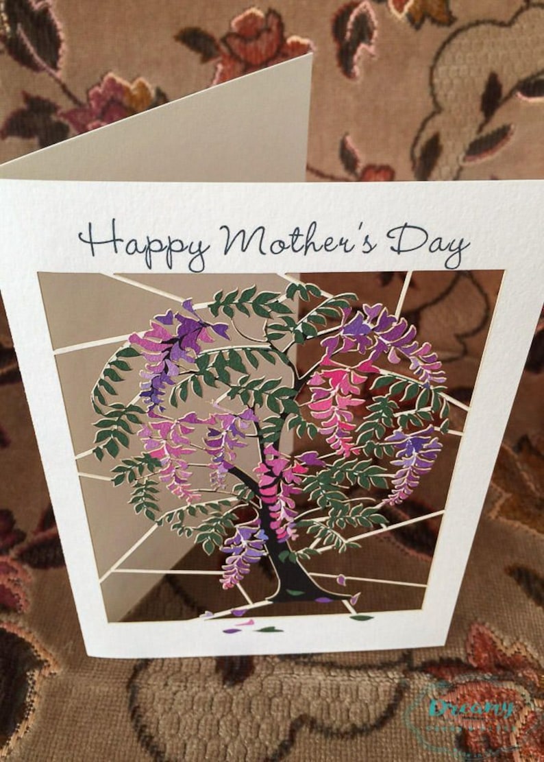 Happy Mother/'s Day cut-out card