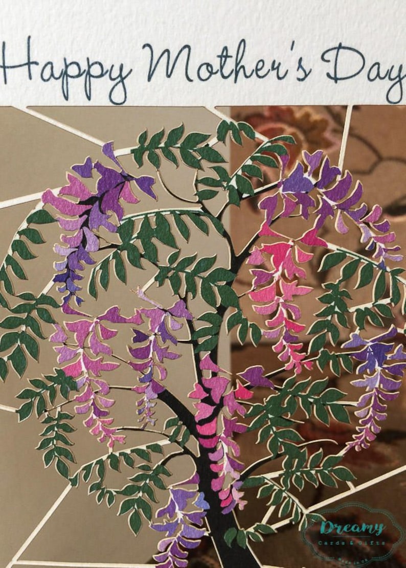 Happy Mother/'s Day cut-out card