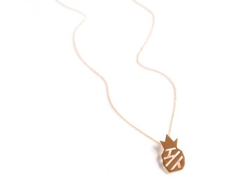 Rose Gold Pineapple Necklace