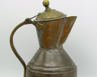 Tinned Copper Middle Eastern Arabic Ottoman Turkish Coffee Pot Dallah Water Kettle 12"