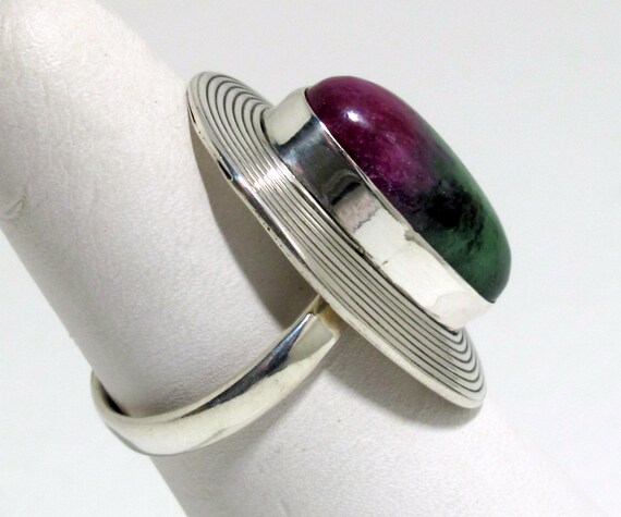 Bezel Set Oval Ruby with Zoisite Ring Jewelry Ste… - image 6