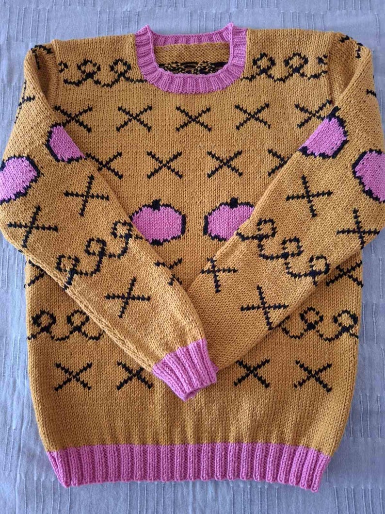 Hand-Knit Bojack Horseman Inspired Apple Sweater: Mustard Wool Blend image 11
