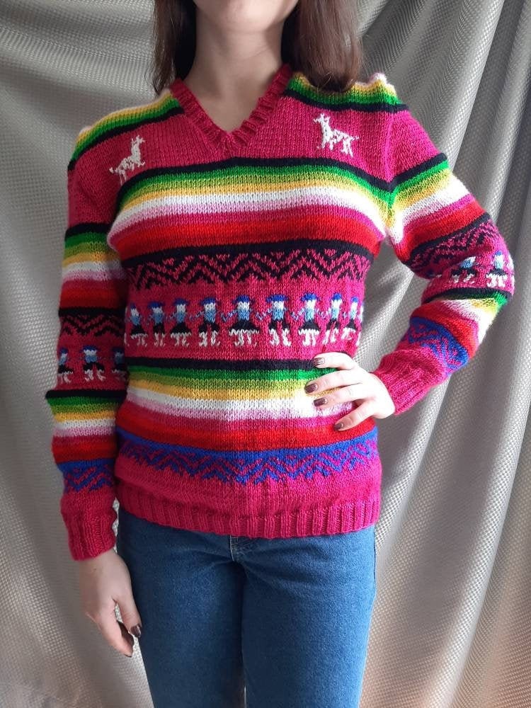 Princess Diana Llama Sweater Replica Handmade/hand Knit - Etsy
