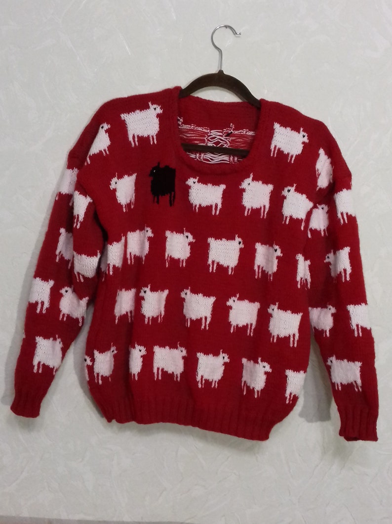 Princess Diana Black Sheep Sweater Replica Handmade Hand/Knit | Etsy