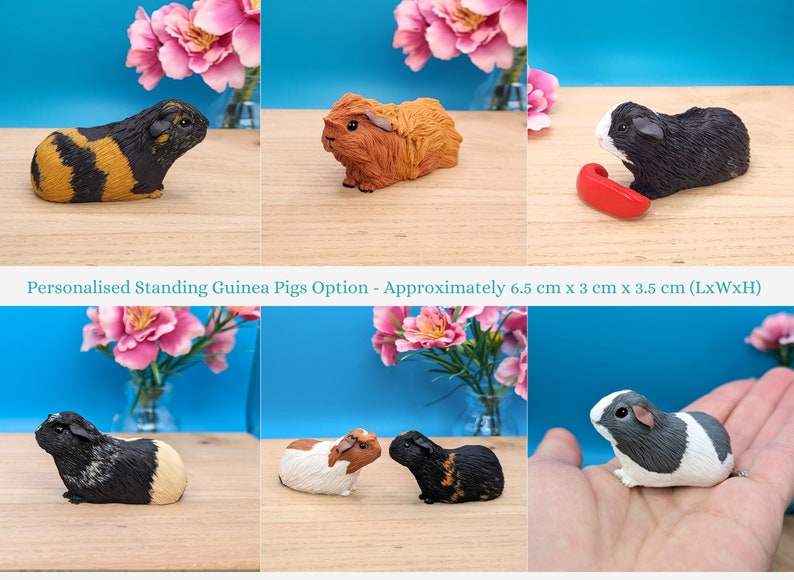 Personalised Mini Guinea Pig Figurine, Pet Memorial Gift, Personalised Pet Portrait, Miniature Ornament image 3