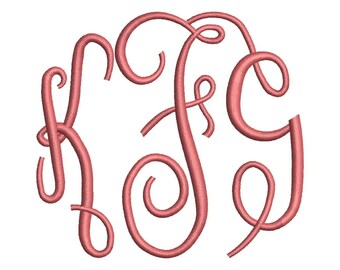 SALE** Master Circle Monogram Embroidery Font 4 Sizes Machine BX Embroidery Fonts Embroidery Monogram Fonts 3 Letter Monogram