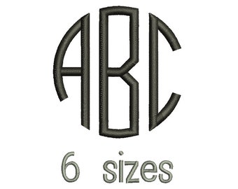 Download Free Circle Monogram Font Etsy SVG Cut Files
