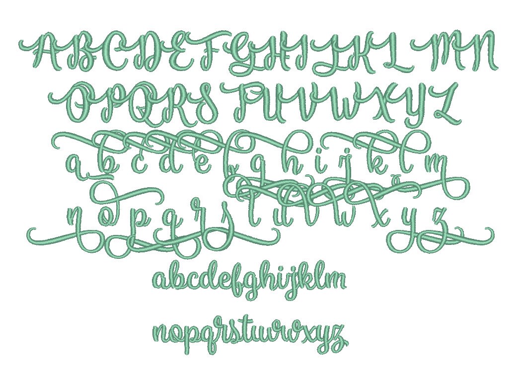 SALE Set 3 Daisy Embroidery Font 5 Sizes Machine BX Etsy