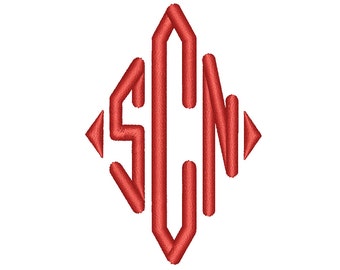 WYPRZEDAŻ** Monogram diamentowy haftowany 4 rozmiary Czcionki do haftu maszynowego BX Czcionki monogramów haftowanych Monogram 3-literowy - natychmiastowe pobranie