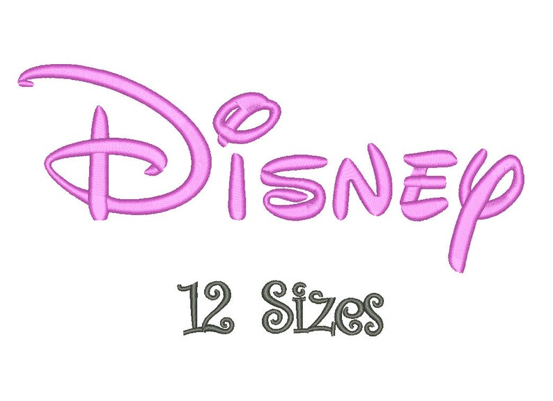 SALE Disney Embroidery Font 12 Sizes Machine BX Embroidery Etsy