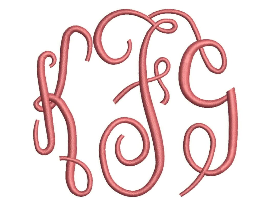 SALE Master Circle Monogram Embroidery Font 4 Sizes Machine Etsy