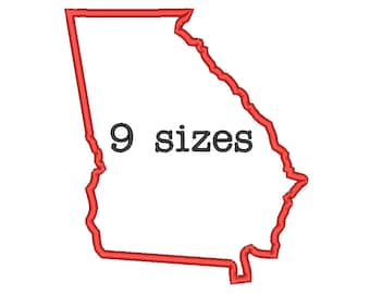 Sprzedam * * 9 rozmiarów Gruzja State aplikacja hafty maszyny hafty wzory hafty USA Państwa zarys projektu-Instant Download