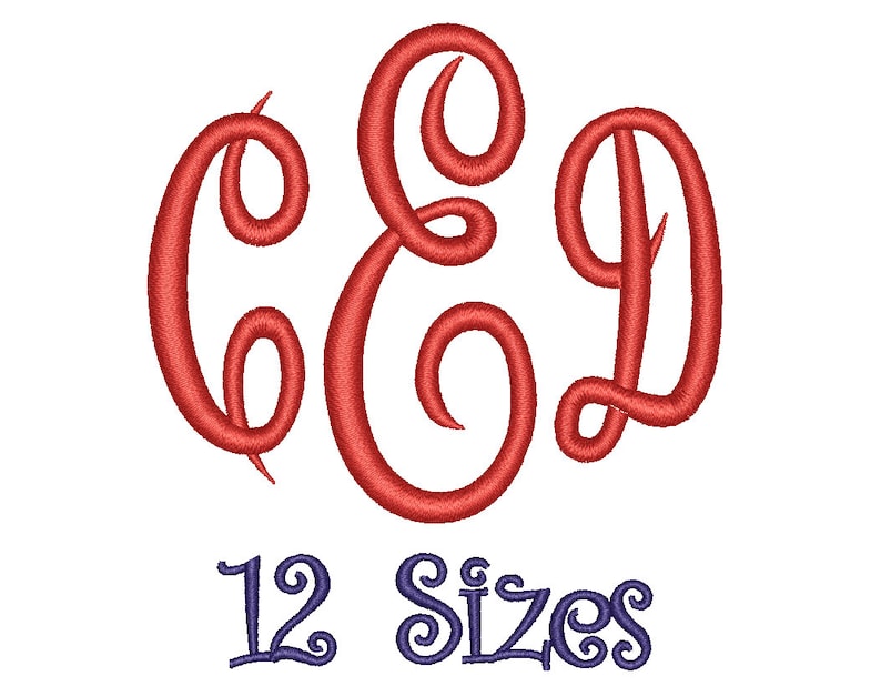 SALE Empire Monogram Embroidery Font 12 Sizes Machine BX Etsy