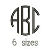Interlocking Monogram Embroidery Font 4 Sizes Machine BX Embroidery ...