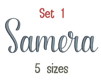 VERKOOP** Set 1 volkslied borduurlettertype 5 maten Machine BX borduurlettertypen alfabetten borduurontwerpen PES - direct downloaden