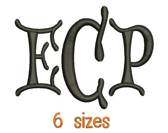 SALE** Silent Night Monogram Embroidery Font 6 Sizes Machine BX Embroidery Fonts Embroidery Monogram Fonts 3 Letter Monogram