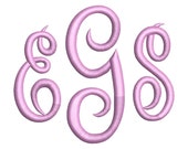 SALE** Empire Monogram Embroidery Font 4 Sizes Machine BX Embroidery Fonts Embroidery Monogram Fonts 3 Letter Monogram - Instant Download
