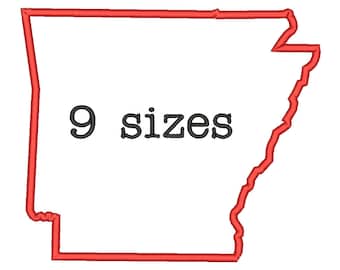 Sprzedam * * 9 rozmiarów Arkansas State aplikacja hafty maszyny hafty wzory hafty USA Państwa zarys projektu-Instant Download