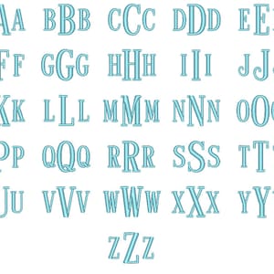 May include: A graphic alphabet with all the letters of the alphabet in uppercase, displayed in a light blue color on a white background.