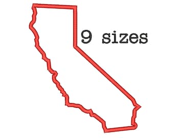 Sprzedam * * 9 rozmiarów California State aplikacja hafty maszyny hafty wzory hafty USA Państwa zarys projektu-Instant Download