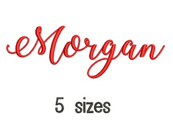 SALE** Morgan Embroidery Font 5 Sizes Machine BX Embroidery Fonts Alphabets Embroidery Designs PES - Instant Download