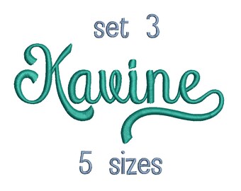 SALE** Set 3 Atlantis Embroidery Font 5 Sizes Machine BX Embroidery Fonts Alphabets Embroidery Designs PES - Instant Download