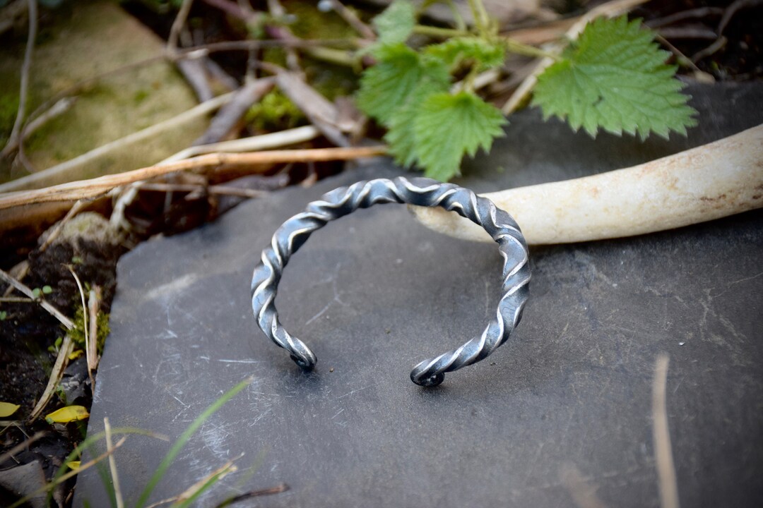 Bracelet acier forgé bracelet viking celtique, metalhead, metal- acier  brut bracelet homme bracelet femme bracelet poignet France