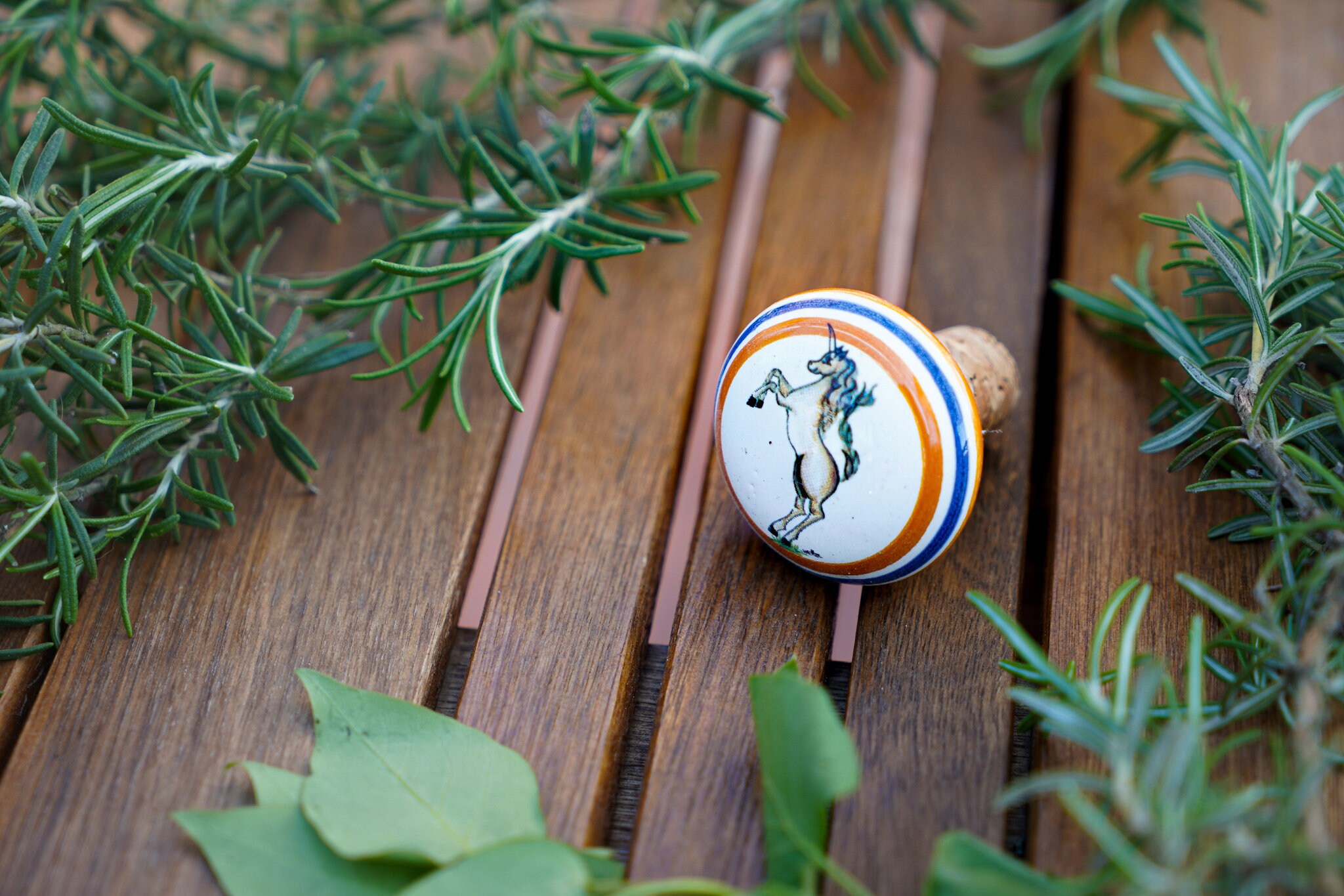 Italian Ceramic cork Stopper for bottle of wine or liquor with Etsy