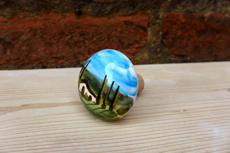 Italian Ceramic Cork Stopper for Bottle of Wine or Liquor. Etsy