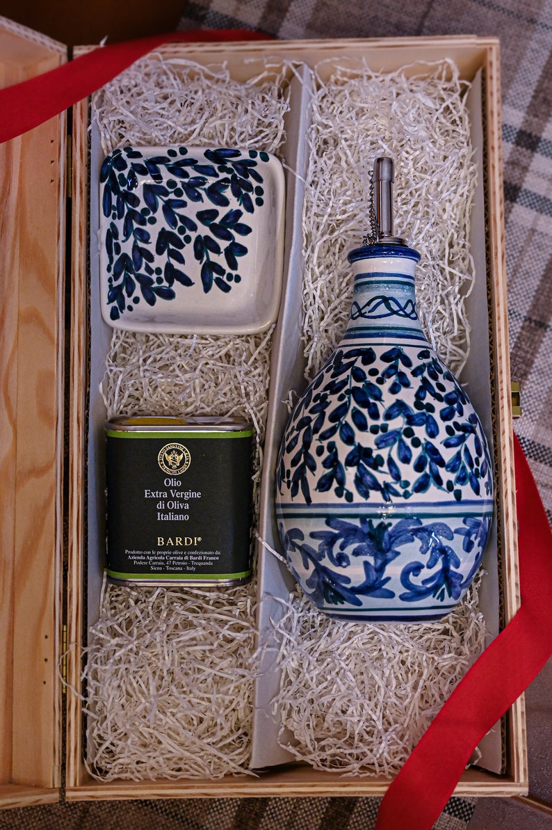 Christmas Luxury Box Gift Set Italian Ceramic Olive Oil Etsy