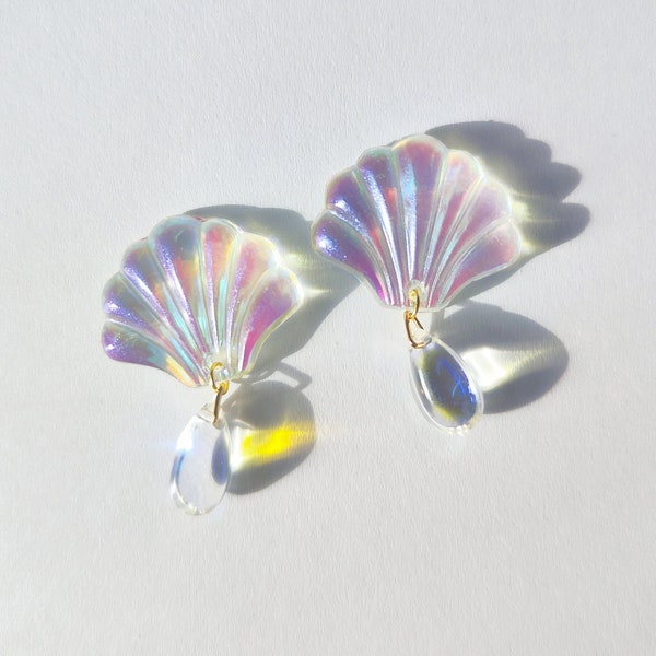 Mermaid Earrings, Mermaid Jewellery, Mermaid Accessories, Handmade, Shell earrings, Fairy tale earrings, Bridesmaid, Little Mermaid, Ocean