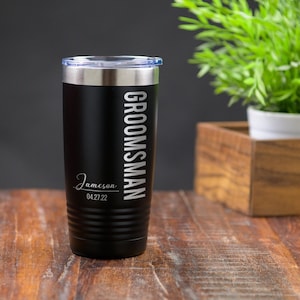 Groomsmen Gift, Tumbler, Personalized Tumbler, Wedding Favor, Groomsmen Proposal, Custom Travel Mug, Best Man Gift, Wedding Party Gifts