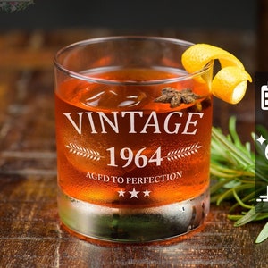 Custom Birthday Gift For Him, Bourbon Glass, Whiskey Glass, Birthday Gift For Him, Gift For Dad, Gift For Husband, 30th Birthday, Unique