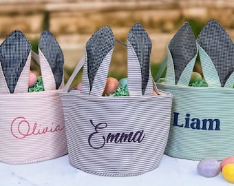 Custom Easter Basket with Name, Easter Gift for kids, Personalized Monogram Easter Basket, Easter Basket for Boy, Easter Basket for Girl