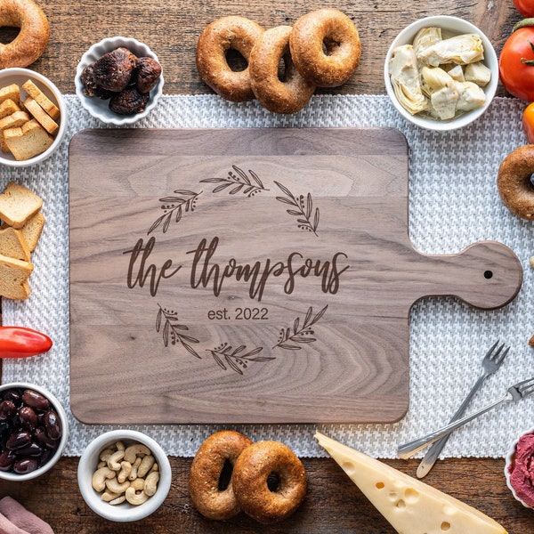 Personalized Cutting Board, Charcuterie Board, Bridal Shower Present, Mother's Day Gift, Home Decor, Bride Gift, Housewarming Gift, Wedding