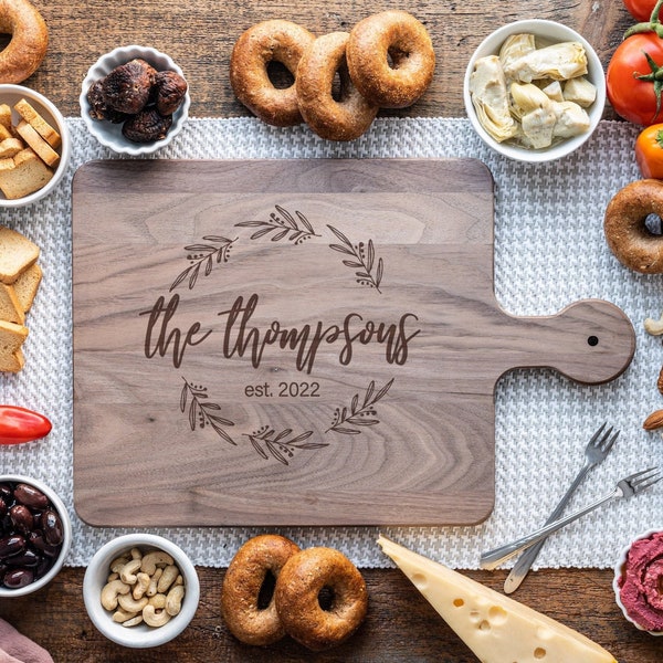 Personalized Cutting Board, Charcuterie Board, Bridal Shower Present, Mother's Day Gift, Home Decor, Bride Gift, Housewarming Gift, Wedding
