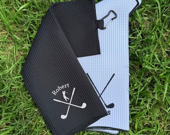 Personalized Golf Towel for Dad, Gift for Dad, Father's Day Gift, Golf Gifts, Custom Golf Towel, Grandpa Gift, Embroidered Golf Towel