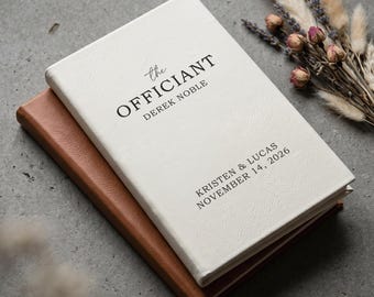 Custom Wedding Officiant Notebook | Personalized Ceremony Journal | Engraved Thank You Gift for Pastor Priest Minister | Engraved Journal