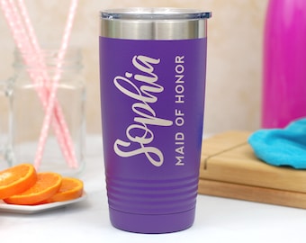 Personalized Engraved Water and Coffee Tumblers