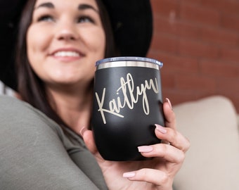 Personalized Stemless Wine Tumbler - Choose Your Design