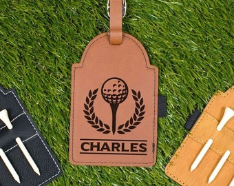 Personalized Golf Tee Holders, Custom Golf Bag Tag, Father's Day Golf Gift, Golf Lover Gift, Unique Golf Accessory, Golf Gift for Men