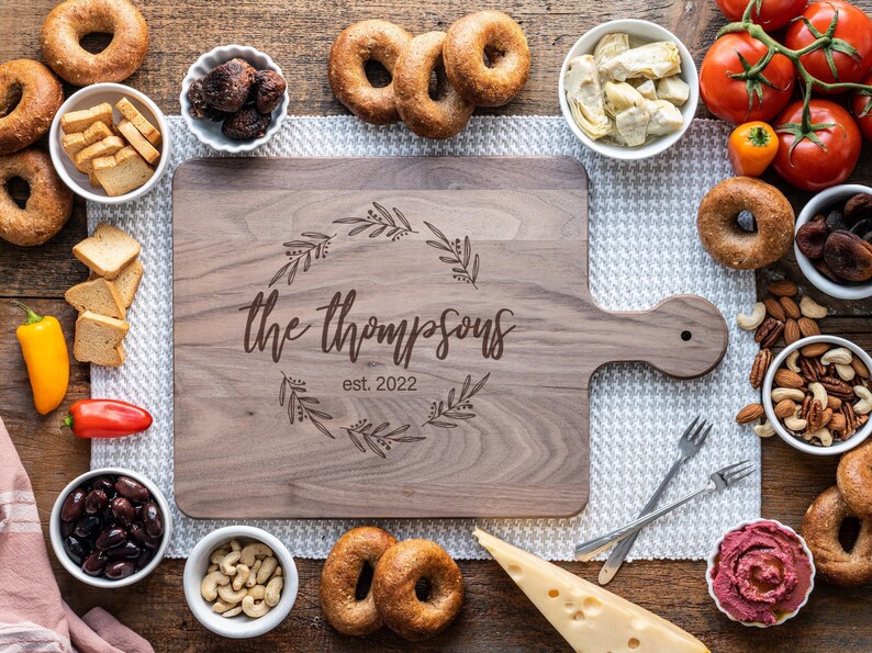 Personalized Cutting Board, Charcuterie Board, Bridal Shower Present, Mother's Day Gift, Home Decor, Bride Gift, Housewarming Gift, Wedding