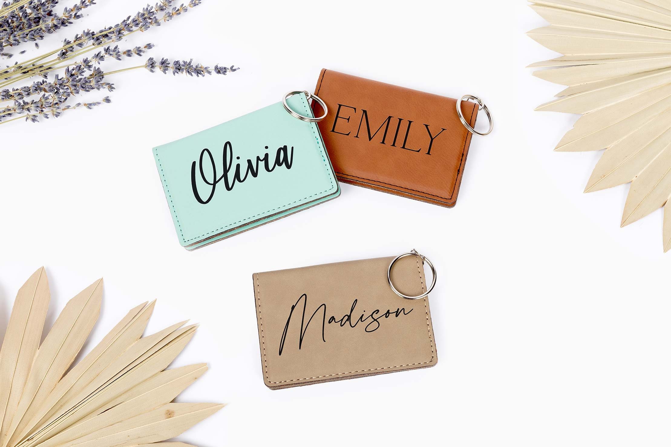 Personalized Keychain Wallet Custom Card Holder Gift for Etsy